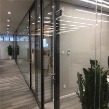 办公室隔断墙钢化玻璃带百叶铝合金不锈钢隔断室内装修