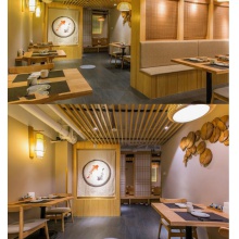 日式料理餐饮空间室内装修设计实景效果图