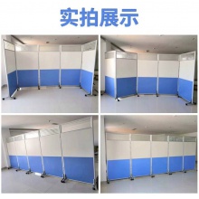 隔断推拉门折叠无轨道 客厅断办公室屏风隔墙高隔间活动板式折叠